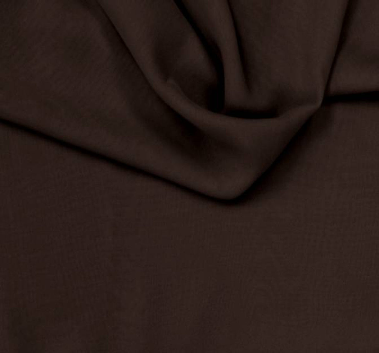 1 Yard Dark Brown Chiffon Fabric – 58/60" Wide Lightweight Sheer Polyester for Apparel & Event Décor