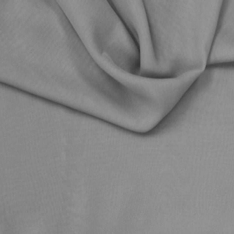 1 Yard Grey Chiffon Fabric 58/60" Wide Lightweight Sheer Polyester for Fashion, Events & Crafts