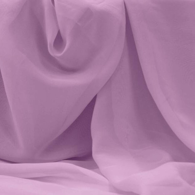 1 Yard Lilac Chiffon Fabric 58/60" Wide Lightweight Sheer Polyester for Apparel, Crafts & Décor