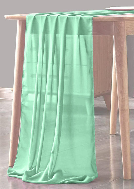 Chiffon Sheer Table Runner Fabric - Sheer, 18" X 180" Inches (1 Unit)