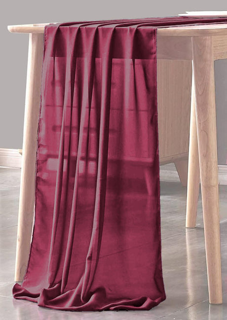 Chiffon Sheer Table Runner Fabric - Sheer, 18" X 180" Inches (1 Unit)