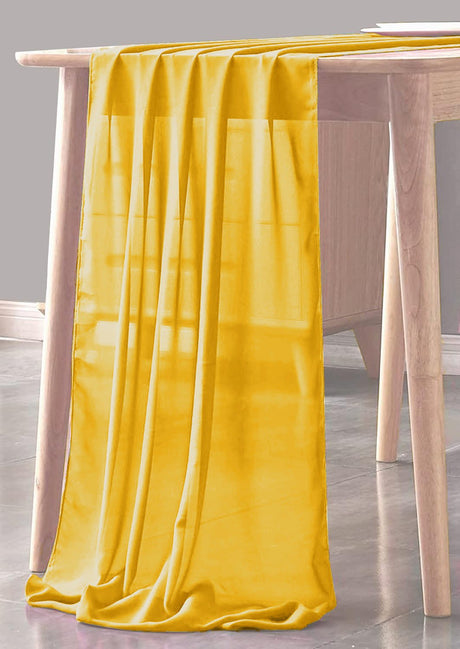 Chiffon Sheer Table Runner Chiffon Fabric - Sheer, 29" X 180" (1 Piece)