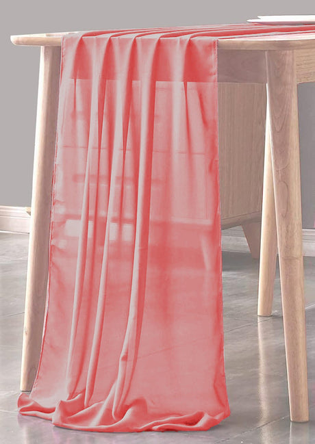 Chiffon Sheer Table Runner Chiffon Fabric - Sheer, 29" X 180" (1 Piece)