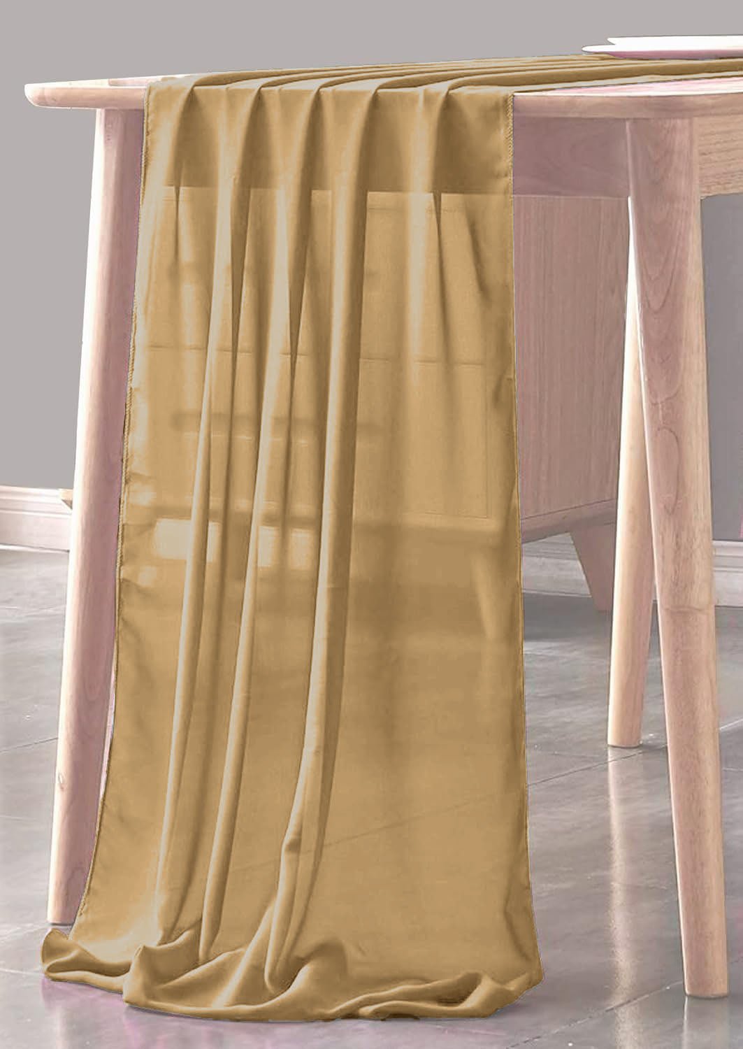 Chiffon Sheer Table Runner Chiffon Fabric - Sheer, 14" X 120", Color Options (1 Unit)
