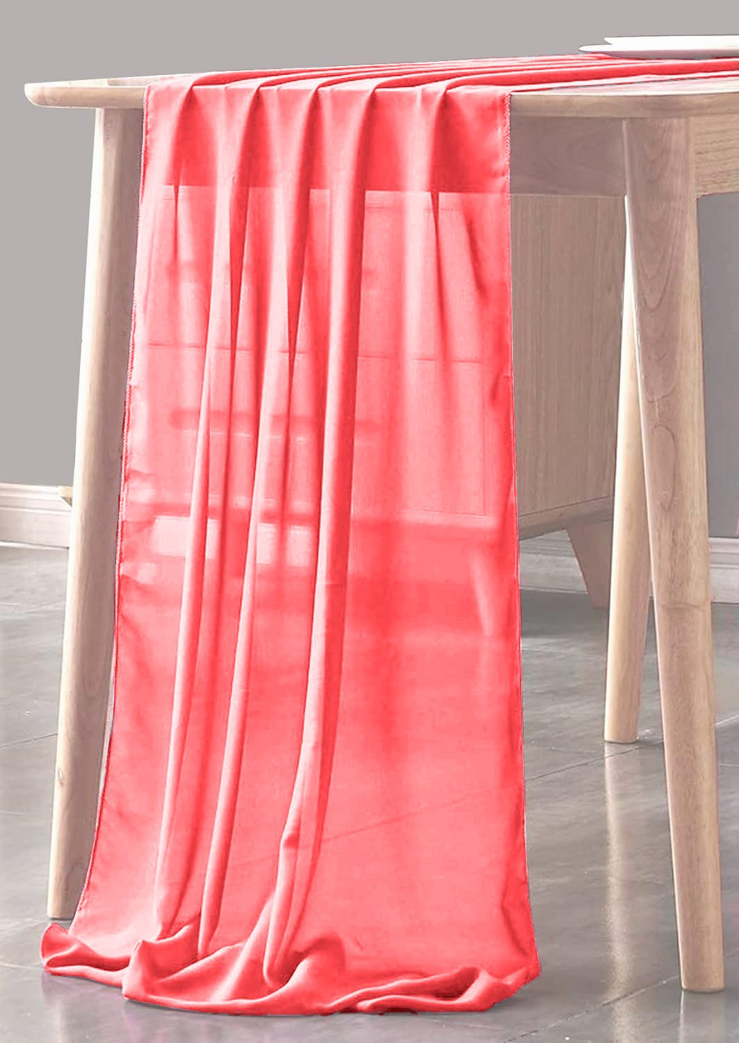 Chiffon Sheer Table Runner Chiffon Fabric - Sheer, 18" X 144" (1 Piece)