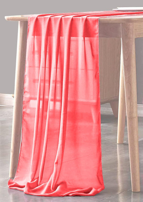 Chiffon Sheer Table Runner Fabric - Sheer, 18" X 180" Inches (1 Unit)
