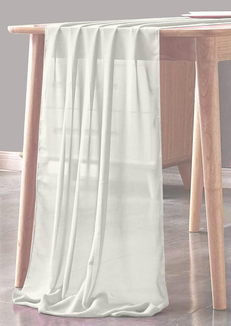 Chiffon Sheer Table Runner Fabric - Sheer, 18" X 180" Inches (1 Unit)