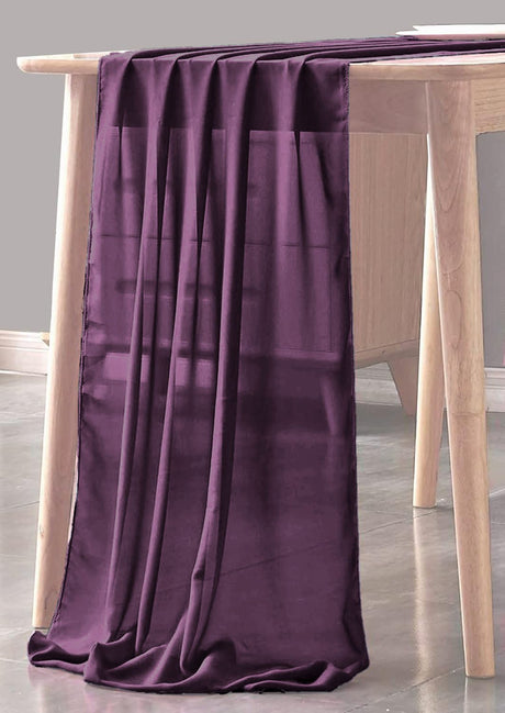 Chiffon Sheer Table Runner Fabric - Sheer, 18" X 180" Inches (1 Unit)