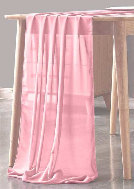 Chiffon Sheer Table Runner Fabric - Sheer, 18" X 180" Inches (1 Unit)