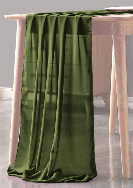 Chiffon Sheer Table Runner Chiffon Fabric - Sheer, 29" X 180" (1 Piece)
