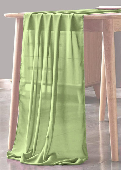 Chiffon Sheer Table Runner Chiffon Fabric - Sheer, 29" X 180" (1 Piece)