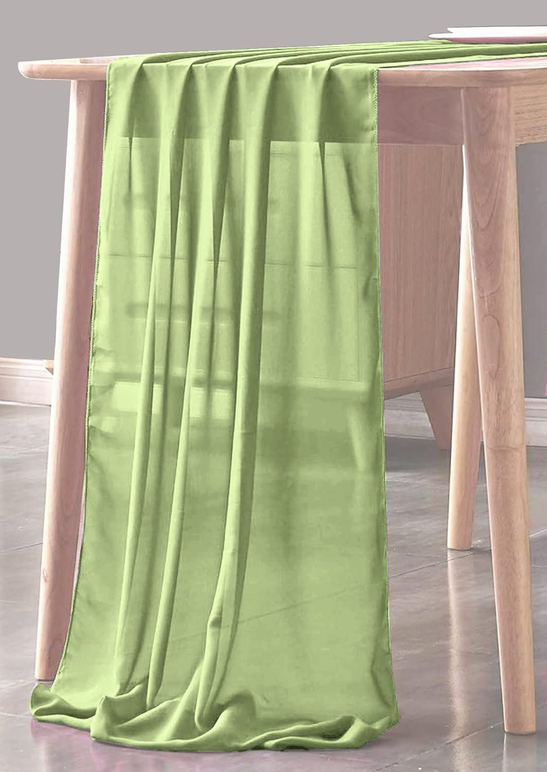Chiffon Sheer Table Runner Chiffon Fabric - Sheer, 14" X 108", Color Options (1 Piece)