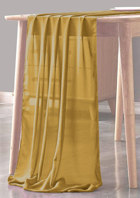 Chiffon Sheer Table Runner Chiffon Fabric - Sheer, 29" X 180" (1 Piece)