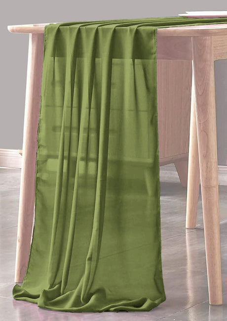 Chiffon Sheer Table Runner Chiffon Fabric - Sheer, 29" X 180" (1 Piece)