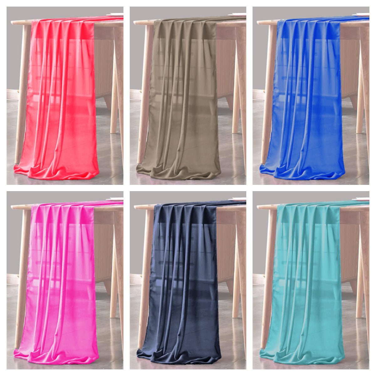 Chiffon Sheer Table Runner Chiffon Fabric - Sheer, 29" X 180" (1 Piece)