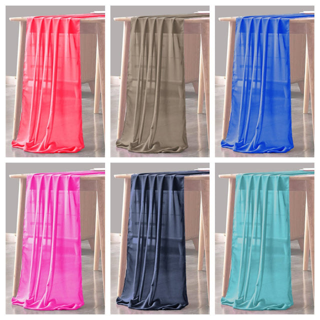 Chiffon Sheer Table Runner - Chiffon Fabric, Sheer, 14" X 180" (1 Piece)