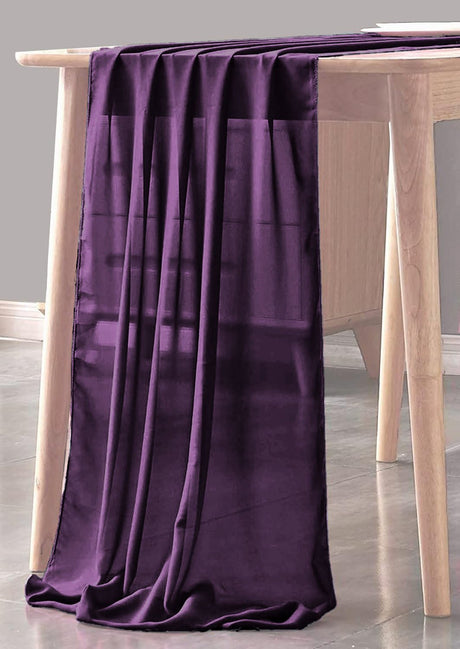 Chiffon Sheer Table Runner Chiffon Fabric - Sheer, 29" X 180" (1 Piece)
