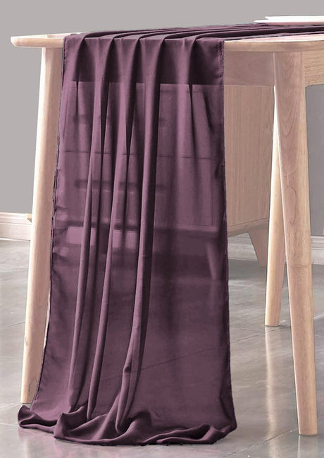Chiffon Sheer Table Runner Fabric - Sheer, 18" X 180" Inches (1 Unit)