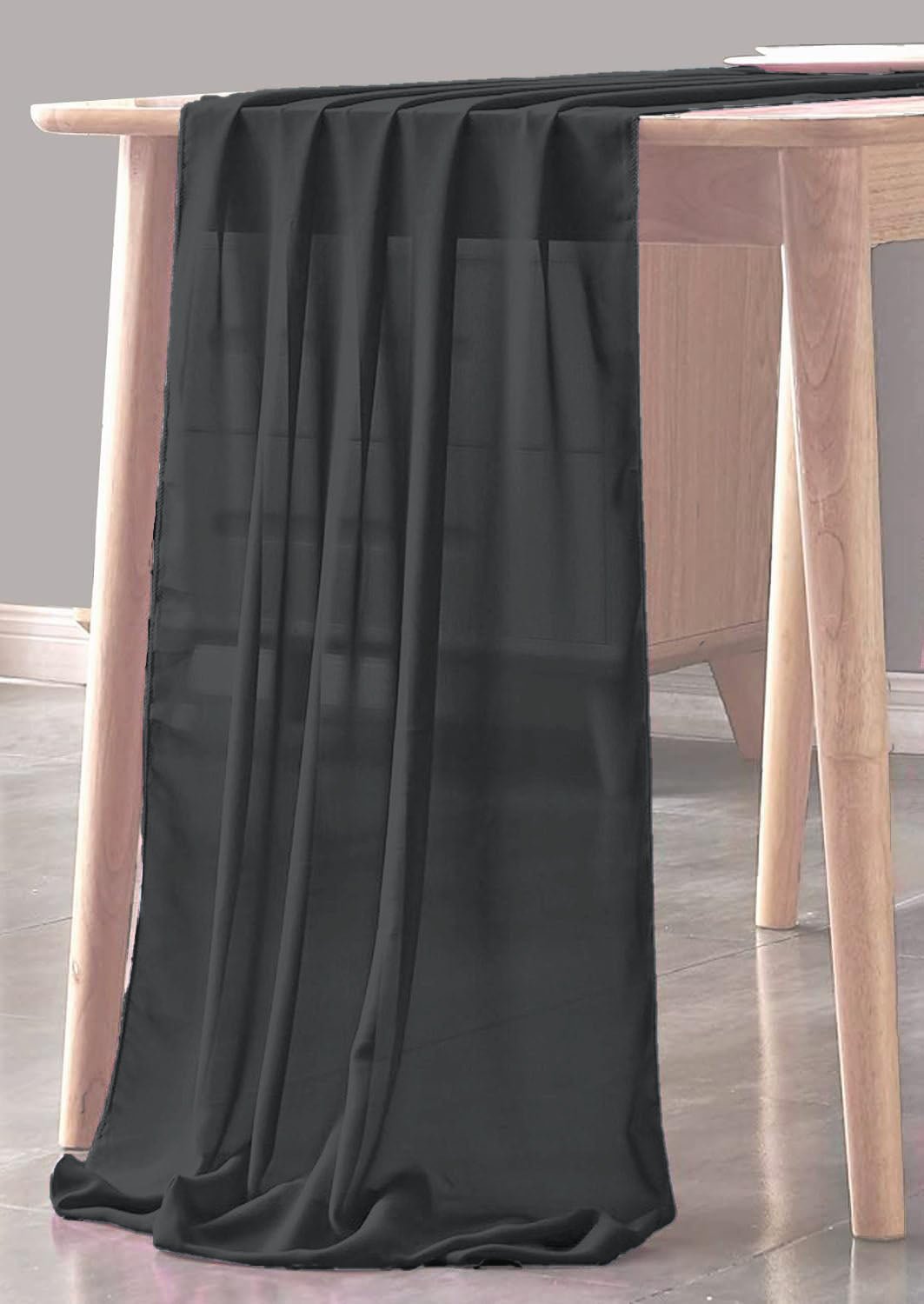 Chiffon Sheer Table Runner - Chiffon Fabric, Sheer, 14" X 180" (1 Piece)