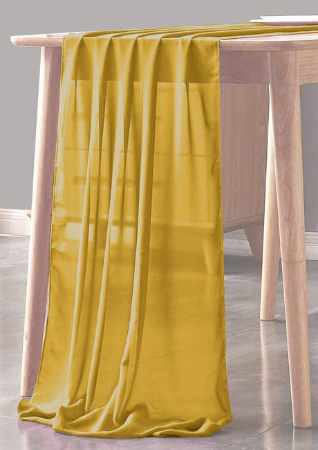 Chiffon Sheer Table Runner Fabric - Sheer, 18" X 180" Inches (1 Unit)