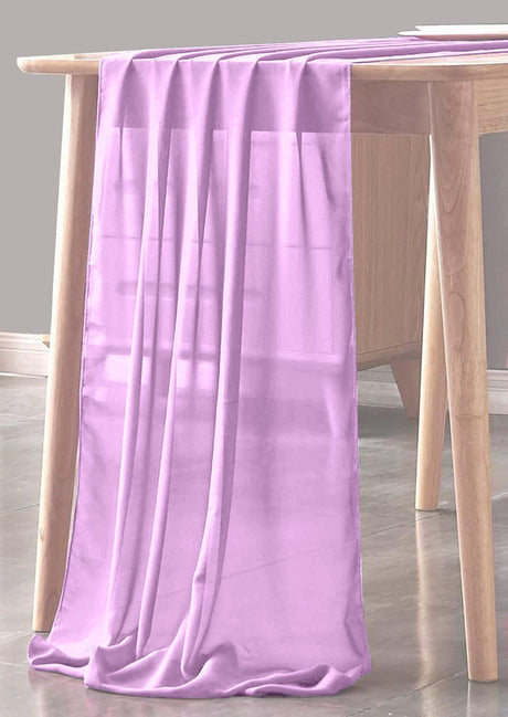 Chiffon Sheer Table Runner Fabric - Sheer, 18" X 180" Inches (1 Unit)