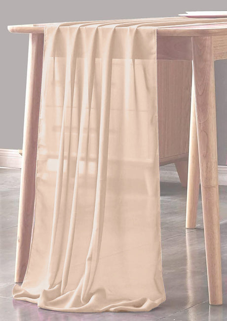 Chiffon Sheer Table Runner Fabric - Sheer, 18" X 180" Inches (1 Unit)