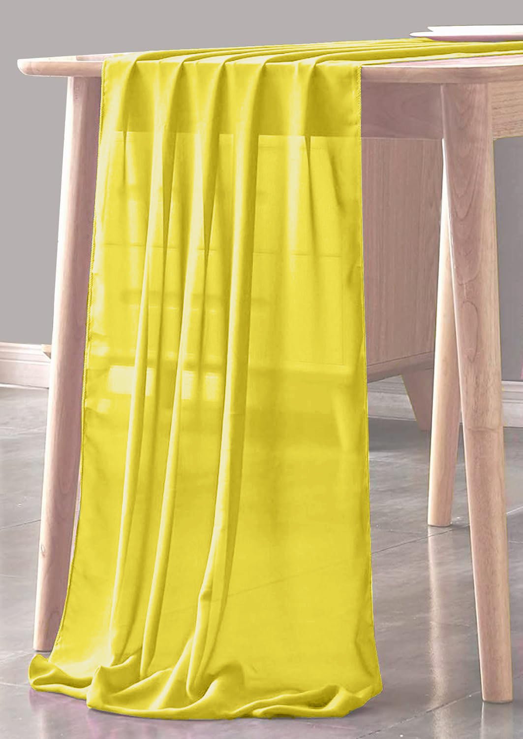 Chiffon Sheer Table Runner Chiffon Fabric - Sheer, 14" X 120", Color Options (1 Unit)