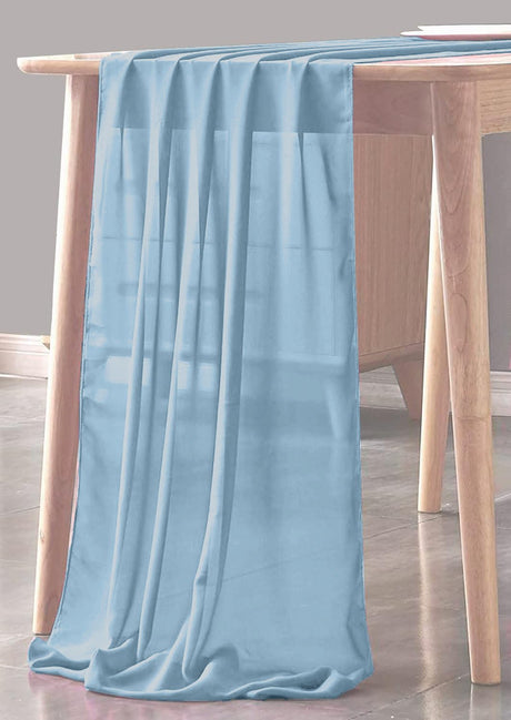 Chiffon Sheer Table Runner Fabric - Sheer, 18" X 180" Inches (1 Unit)