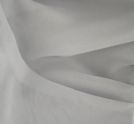 Hi Multi Chiffon Polyester Fabric - Silver, Sheer, 58/60" Width (1 Yard)