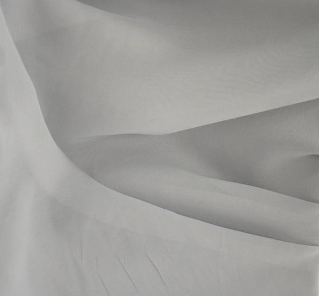 Hi Multi Chiffon Polyester Fabric - Silver, Sheer, 58/60" Width (1 Yard)