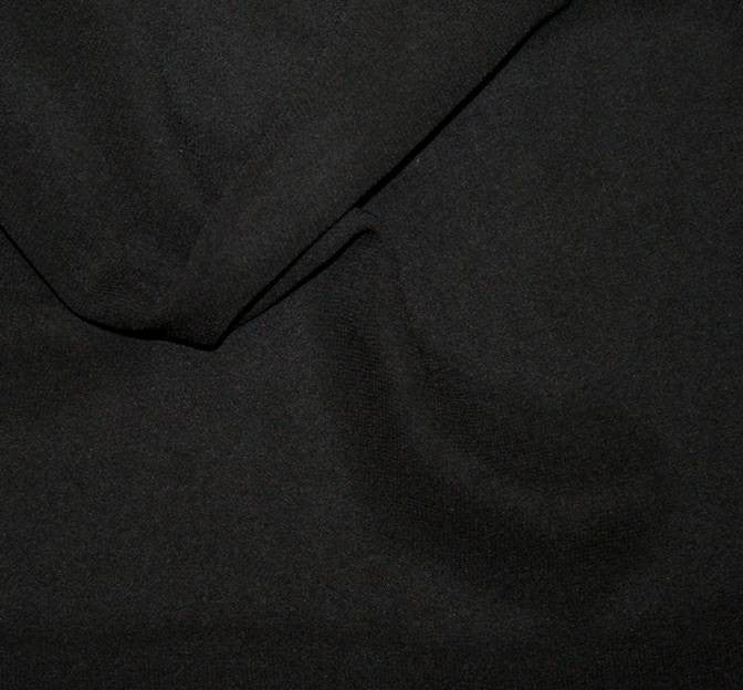 Chiffon Washed Chiffon Black Polyester Fabric - Black Sheer, 58/60" Width