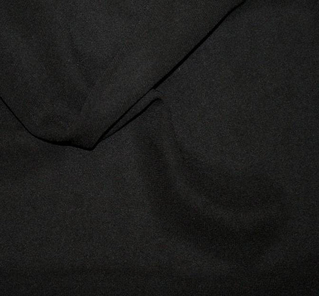 Chiffon Washed Chiffon Black Polyester Fabric - Black Sheer, 58/60" Width