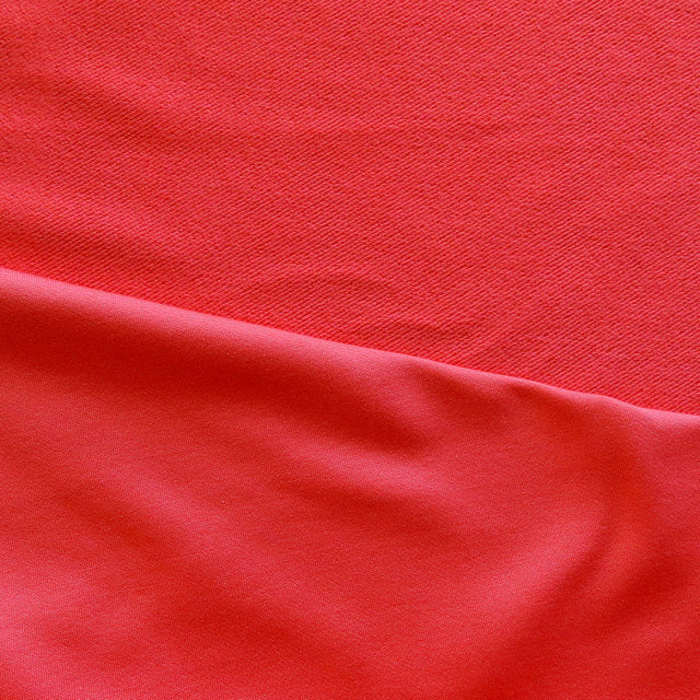 Dri-Fit Brushed French Terry Knit Fabric in Chilie Red