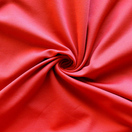 Dri-Fit Brushed French Terry Knit Fabric in Chilie Red