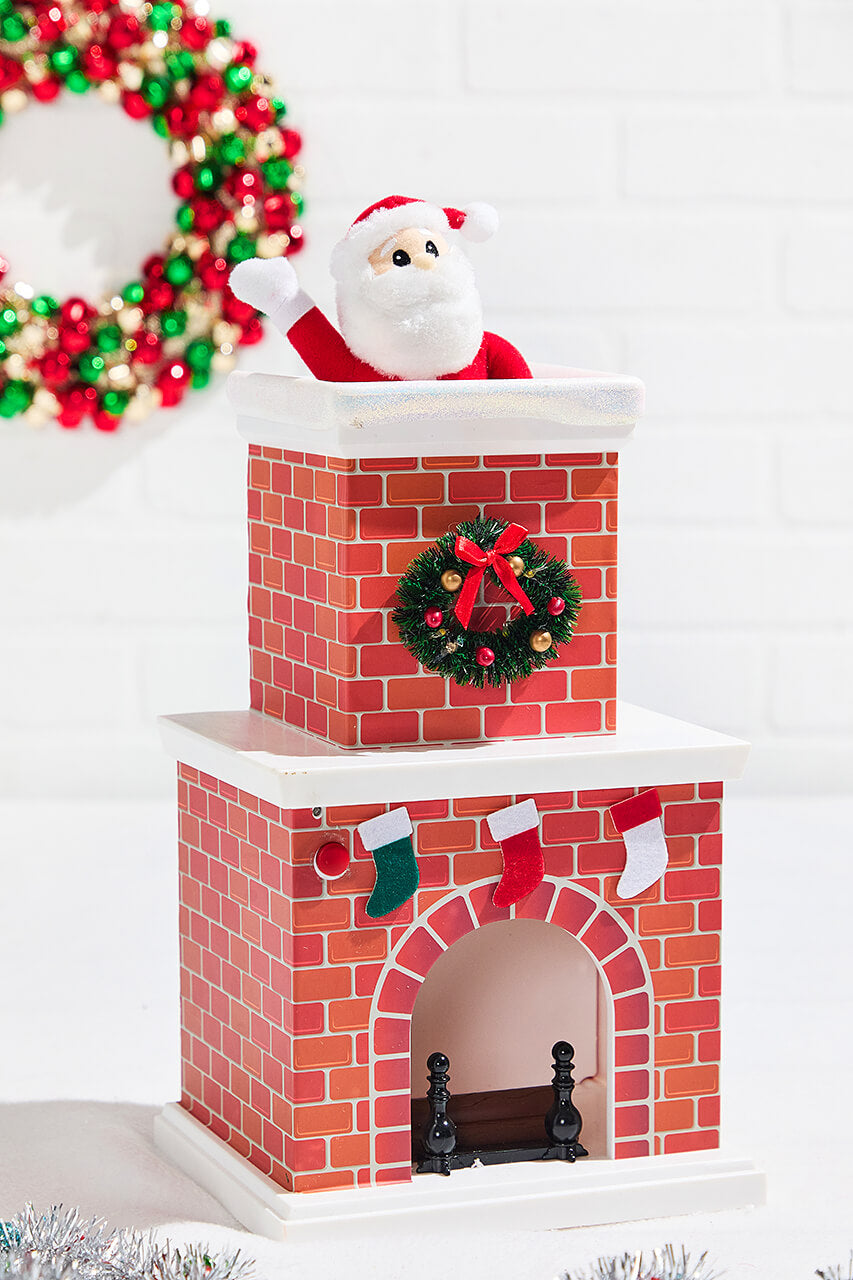 16" Mr. Christmas Santa in Chimney
