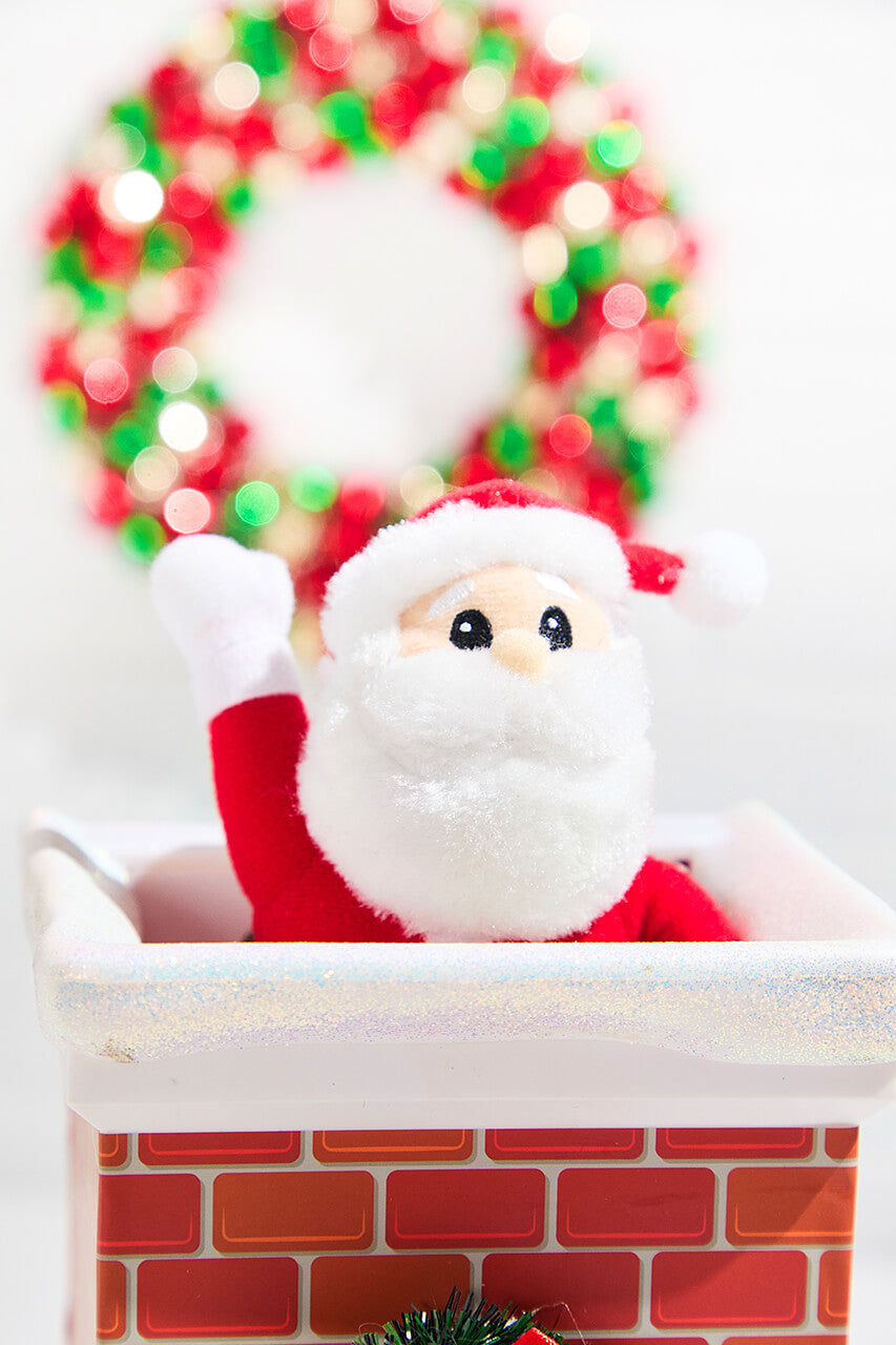 16" Mr. Christmas Santa in Chimney