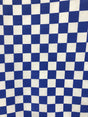 Checkered Royal Poly Cotton Fabric - Royal Checkered, 59/60" Width (1 Yard)