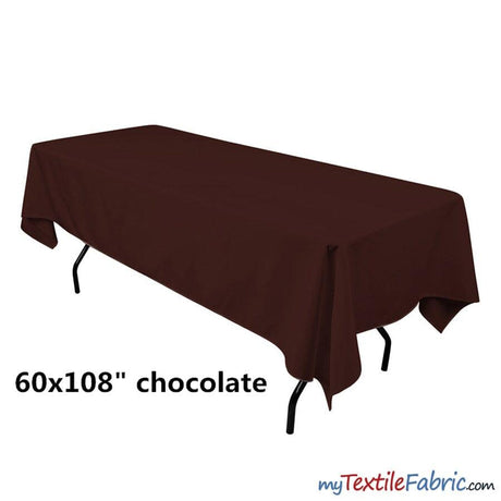 Banquet Polyester Fabric - 60" X 108", Solid Color Tablecloth, 180 GSM (By Piece)