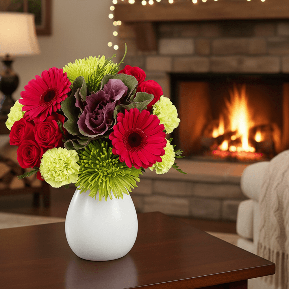 Silent Night Christmas Flower Bouquet Fresh Arrangement