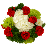 Santa’s Christmas Flower Bouquets Fresh Holiday Arrangement Set