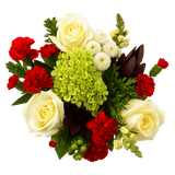 Peace On Earth Christmas Bouquets Red White Holiday Flower Arrangement Fresh Winter Floral Bundle