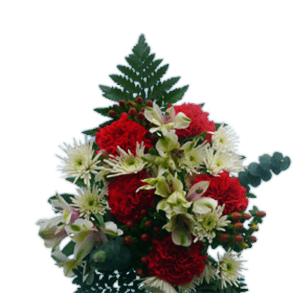 Snow Christmas Fresh Flower Bouquet Holiday Floral Arrangement