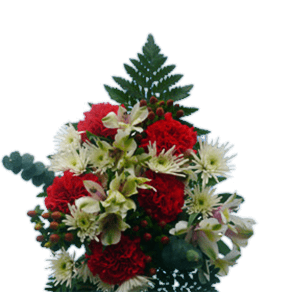 Snow Christmas Fresh Flower Bouquet Holiday Floral Arrangement