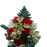 Snow Christmas Fresh Flower Bouquet Holiday Floral Arrangement