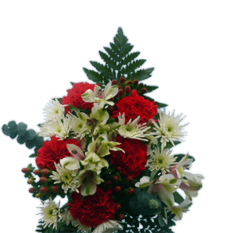 Snow Christmas Fresh Flower Bouquet Holiday Floral Arrangement