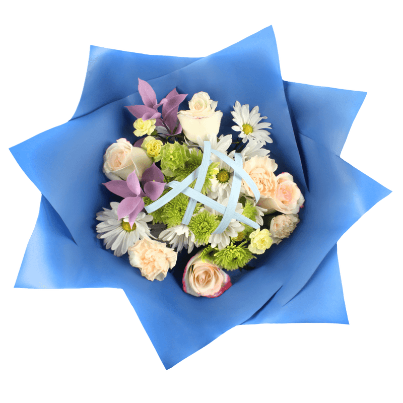 Peaceful Winter Flower Bouquet Fresh Mixed Arrangement