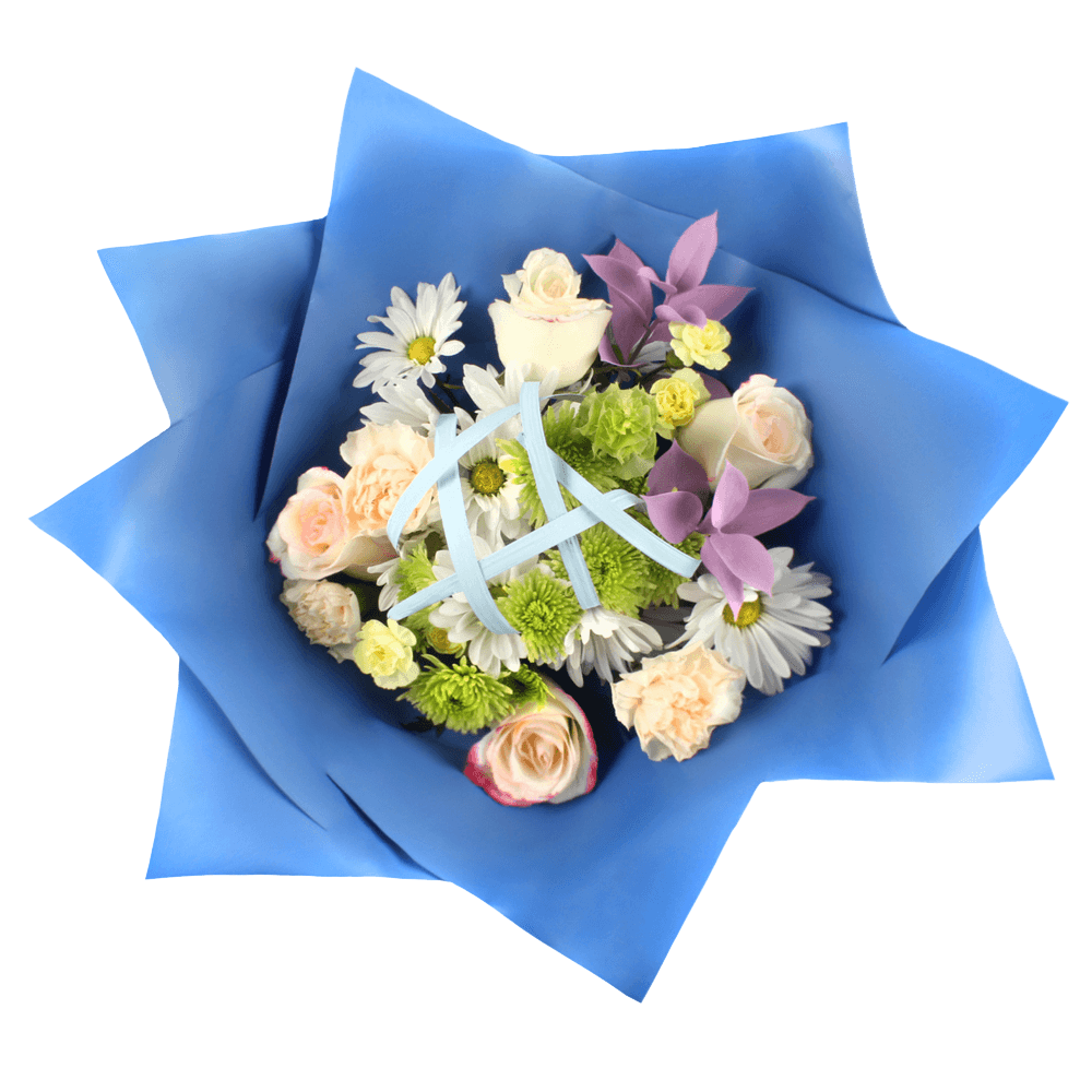 Peaceful Winter Flower Bouquet Fresh Mixed Arrangement