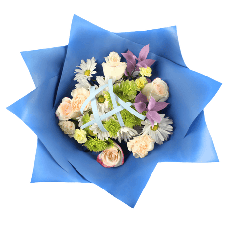 Peaceful Winter Flower Bouquet Fresh Mixed Arrangement