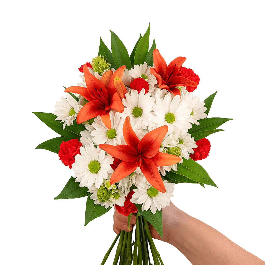 Special Christmas Bouquets Red White Green Holiday Flower Arrangement Festive Winter Floral Centerpiece