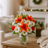 Christmas Dream Bouquets Red White Holiday Flower Arrangement Festive Winter Floral Centerpiece